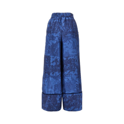 PIERRE LOUIS MASCIA S printed silk wide leg pants