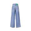 demim print silk pants