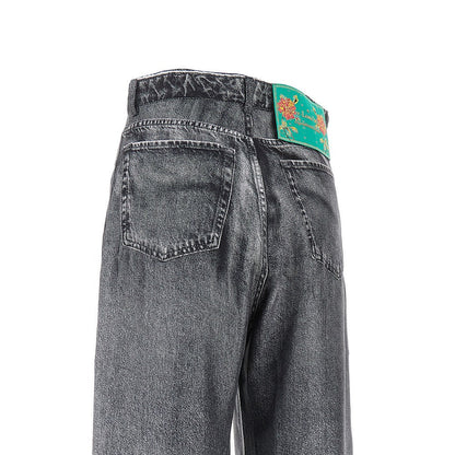 PIERRE LOUIS MASCIA S demim print silk pants