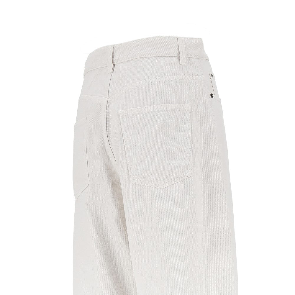 cotton drill drop jeans