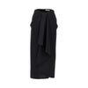 wool and mohair draped long skirt