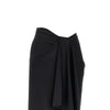wool and mohair draped long skirt
