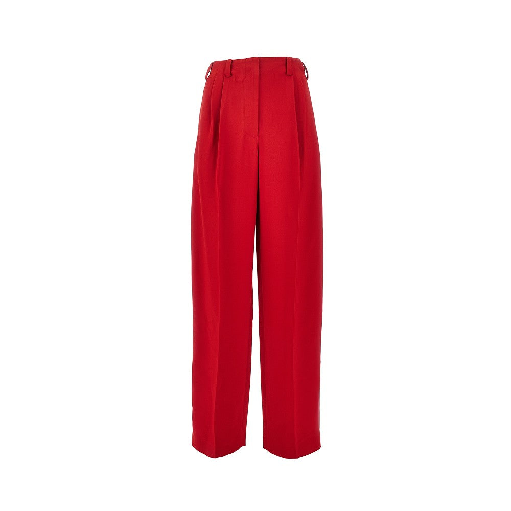 crepe cady pants with double pleat