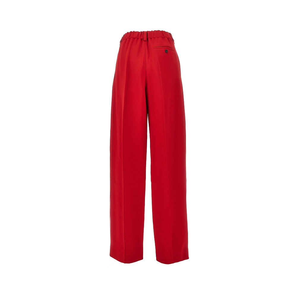 crepe cady pants with double pleat