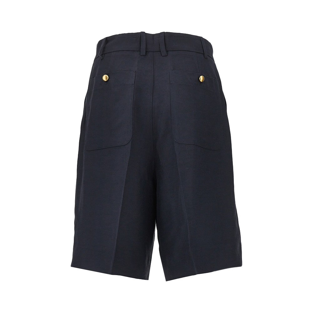 raisa linen-blend shorts