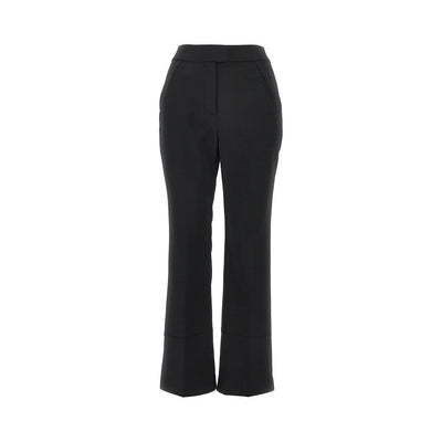 wool-blend cropped flared pants