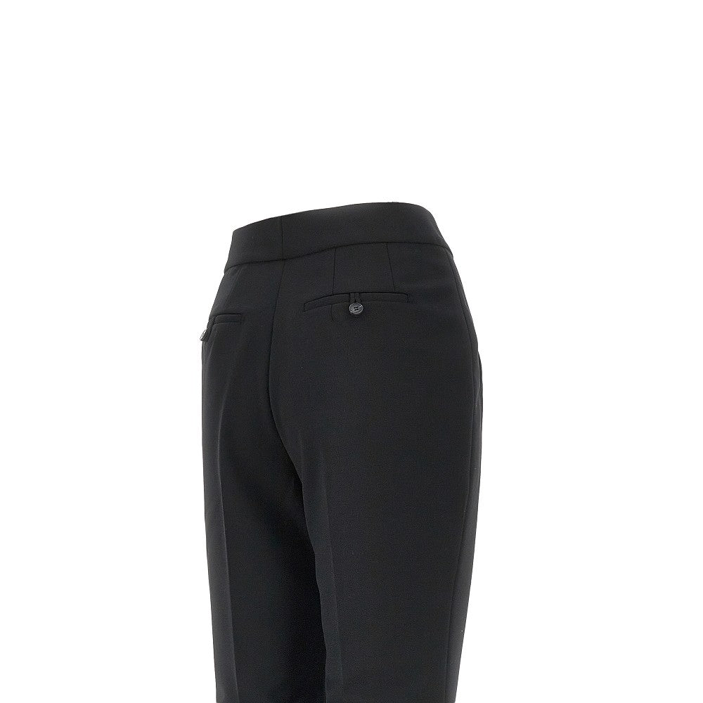 wool-blend cropped flared pants