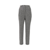 DOLCE&GABBANA 44 two-tone wool high-rise pants