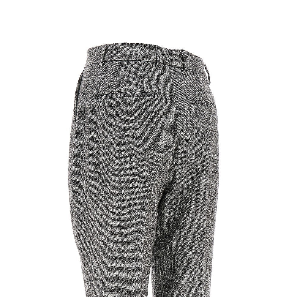 DOLCE&amp;GABBANA 44 two-tone wool high-rise pants