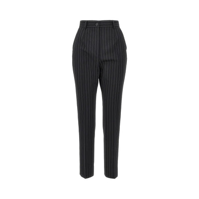 pantalone in lana stretch gessata