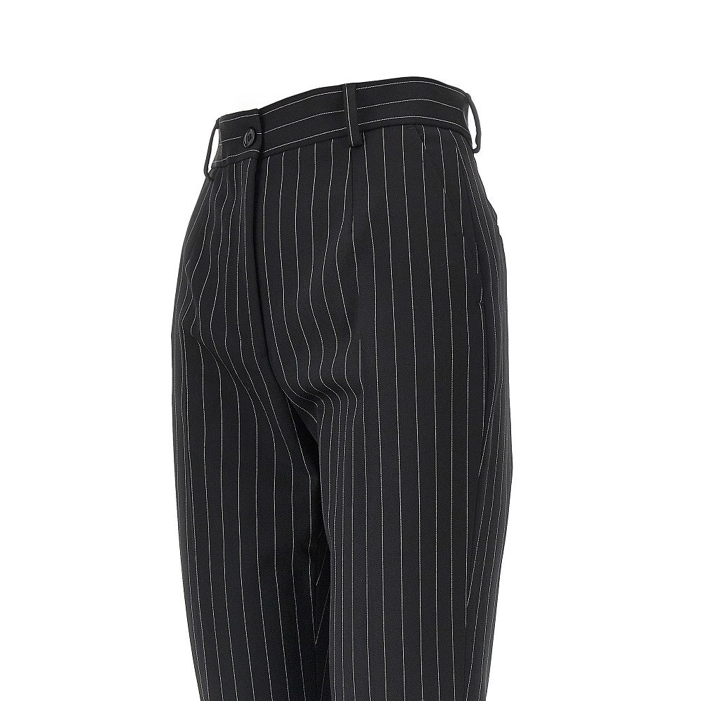 pantalone in lana stretch gessata