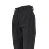 pinstriped stretch wool pants