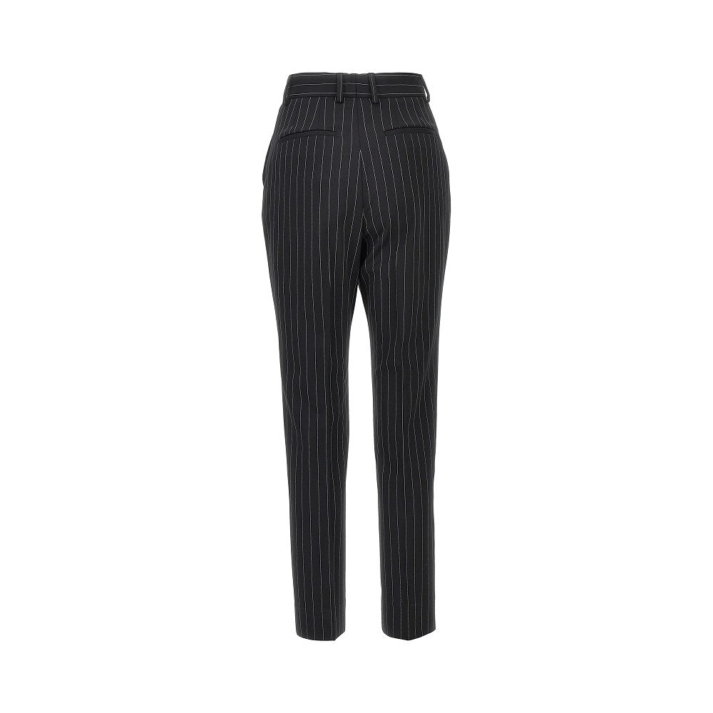 pantalone in lana stretch gessata