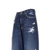distressed denim oversized pants