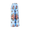 floral print silk wide leg pants