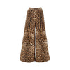 wide-leg pants with leopard-print