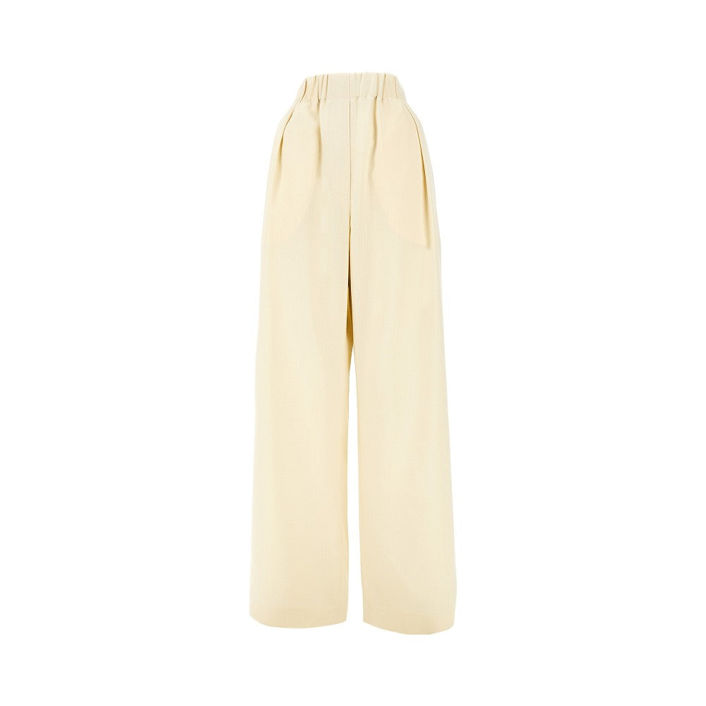 JIL SANDER 34 wool ripstop pants