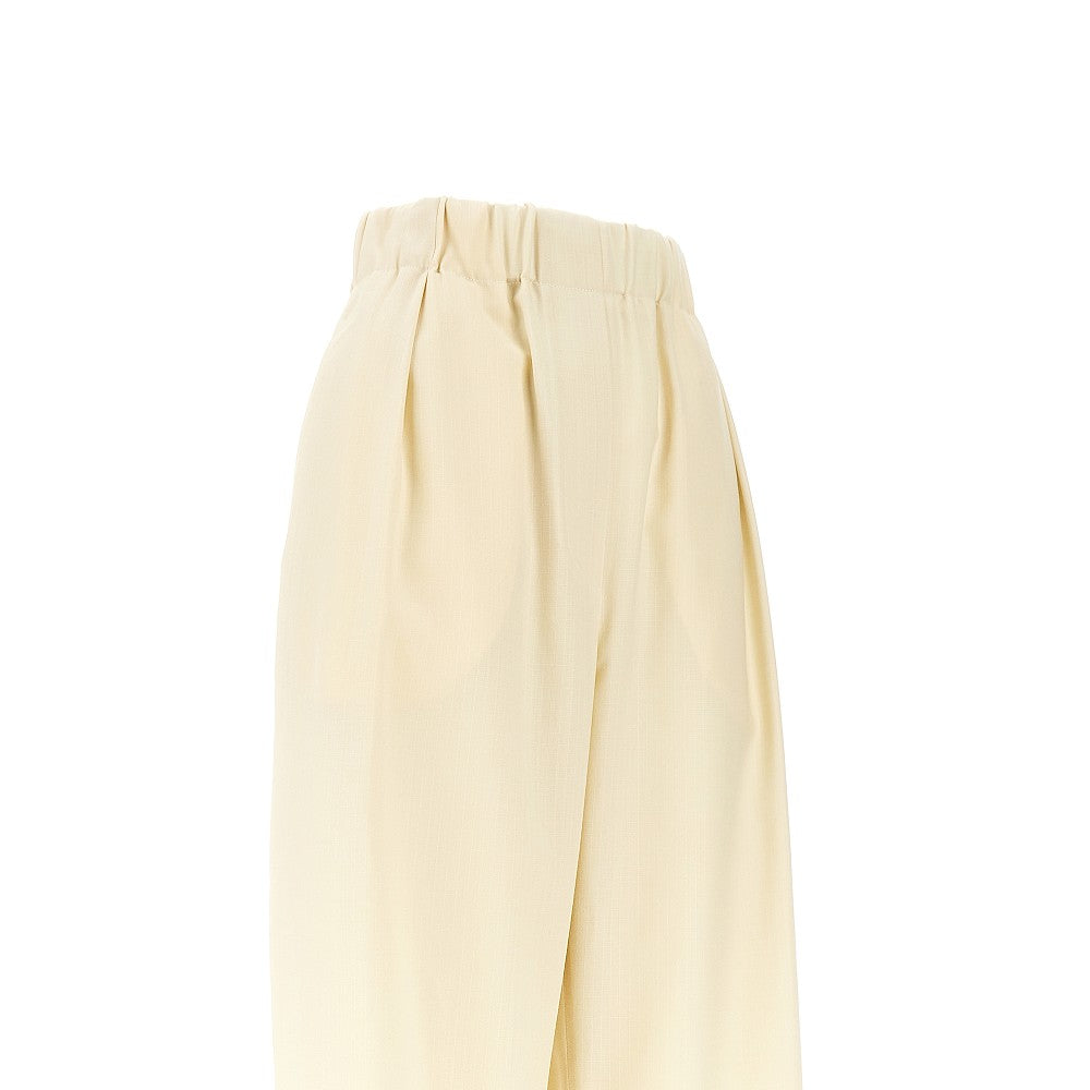 JIL SANDER 34 wool ripstop pants