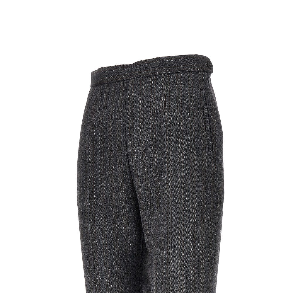pinstriped wool tailored pants