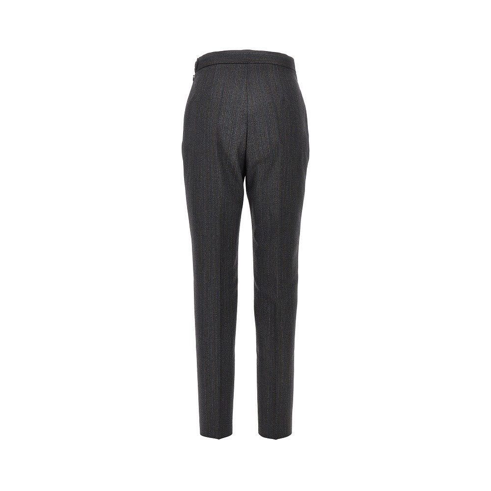 pinstriped wool tailored pants