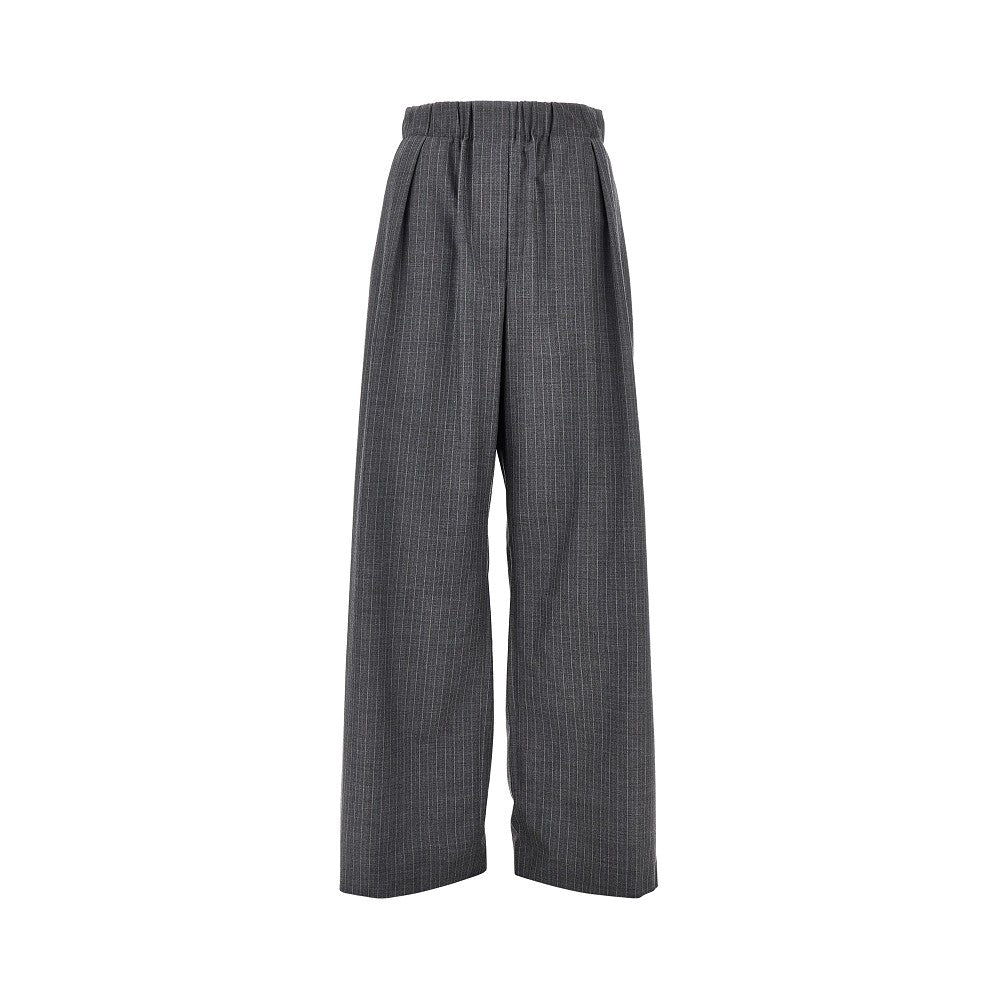 pinstriped wool pants