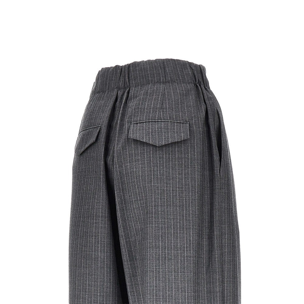pinstriped wool pants