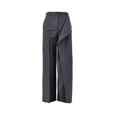 draped-effect fil-à-fil wool pants
