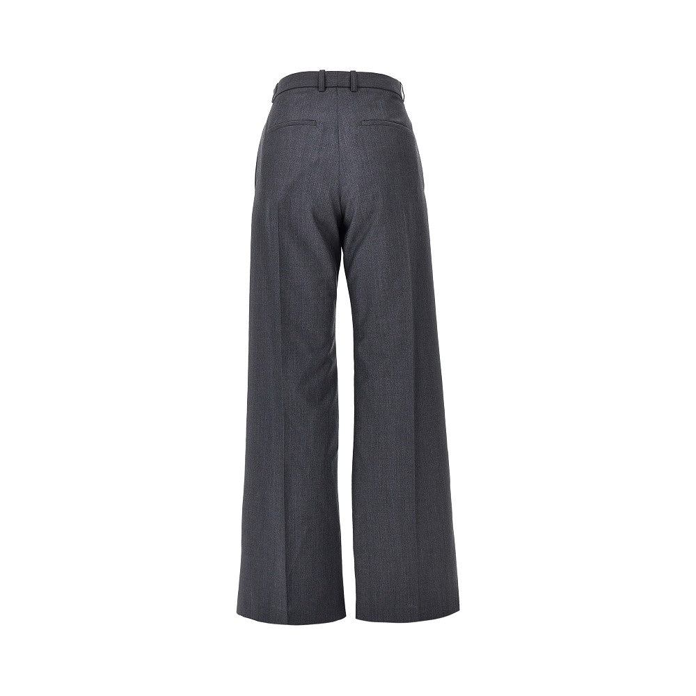 draped-effect fil-à-fil wool pants