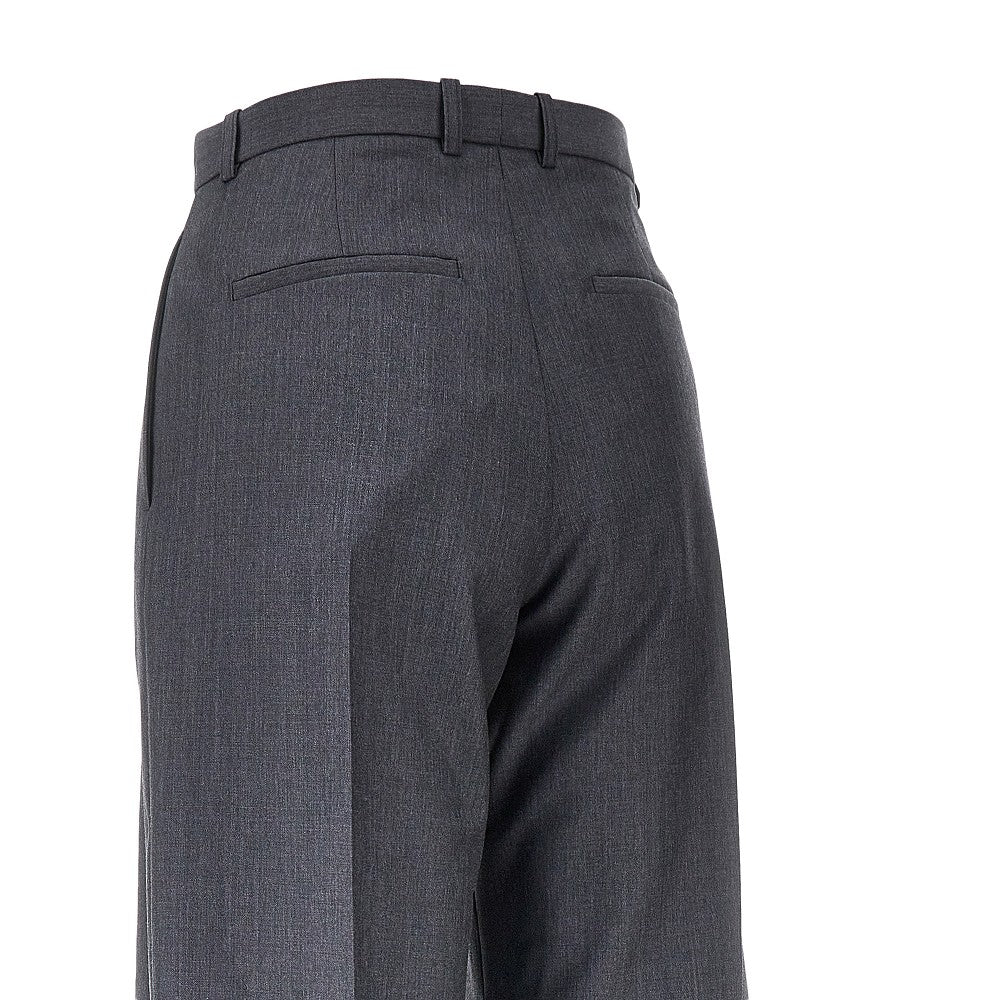 draped-effect fil-à-fil wool pants