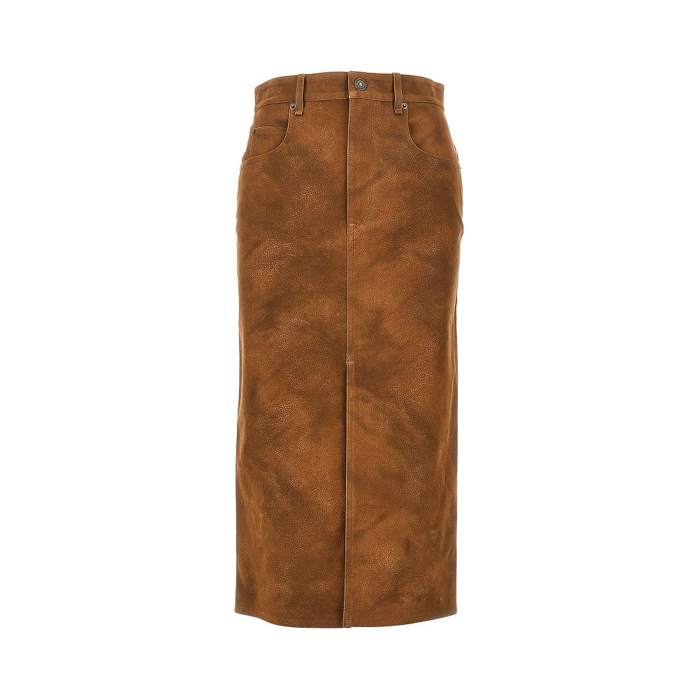 bisane faux leather skirt