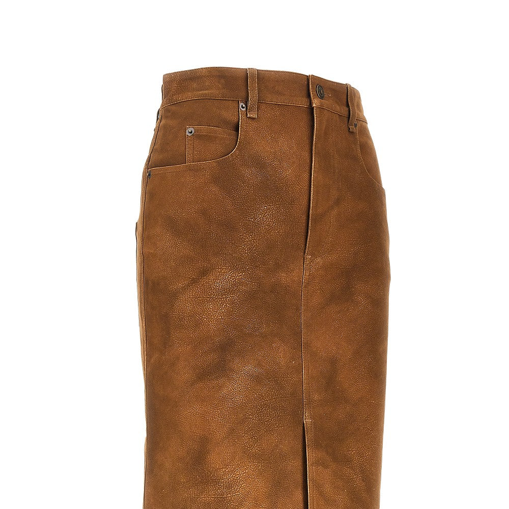 bisane faux leather skirt