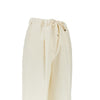 wool gabardine pants with drawstring