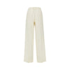 wool gabardine pants with drawstring