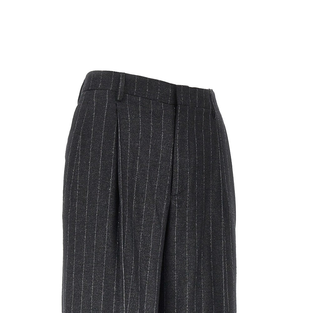 TAGLIATORE 40 pinstriped wool blend pants with dart