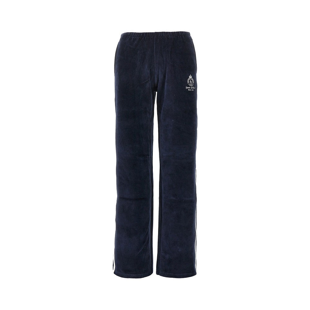 SPORTY AND RICH S ny crest velour track pants