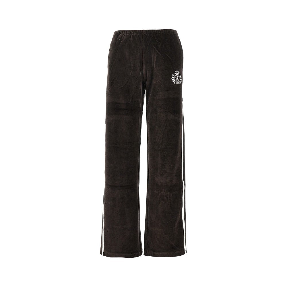 SPORTY AND RICH S ny crest velour track pants