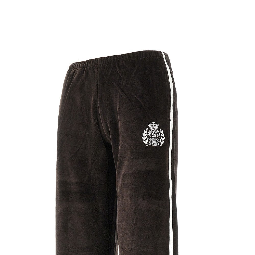SPORTY AND RICH S ny crest velour track pants