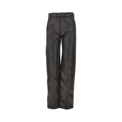 coated denim twisted pants