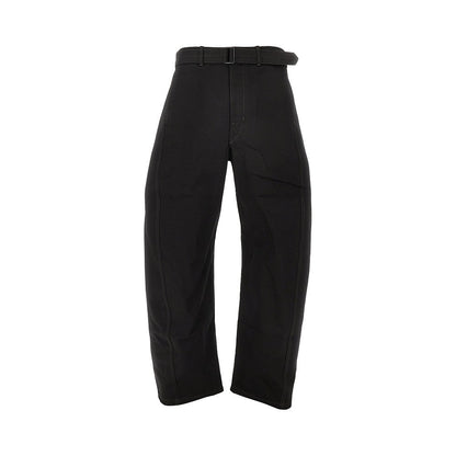 LEMAIRE M twisted denim pants with belt