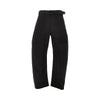twisted denim pants with belt