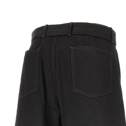 LEMAIRE M twisted denim pants with belt