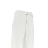 twisted denim pants with belt