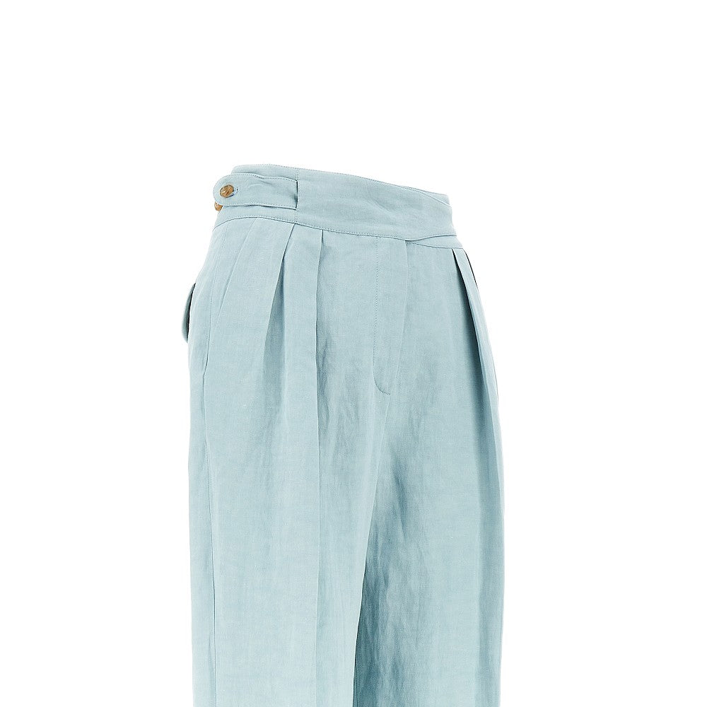 tomo silk and linen pants