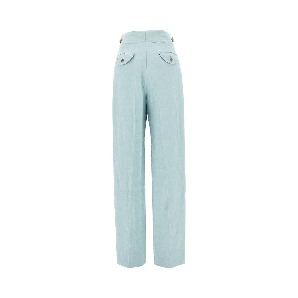 tomo silk and linen pants