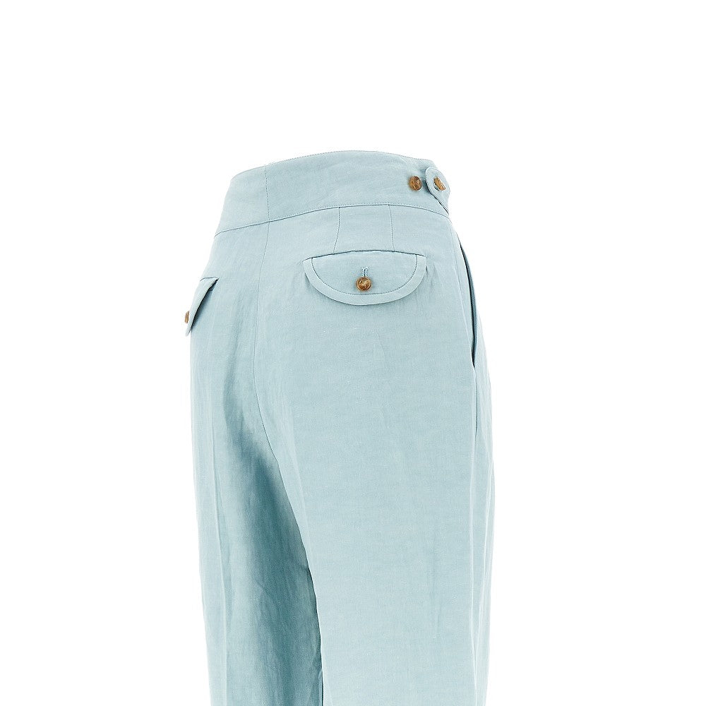 tomo silk and linen pants