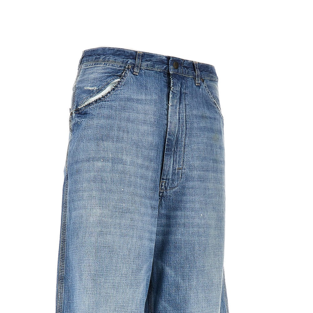 MAISON MARGIELA 40 washed denim wide leg jeans