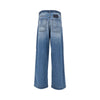 washed denim wide leg jeans