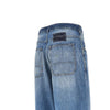 washed denim wide leg jeans