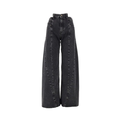 cut-out waist jeans