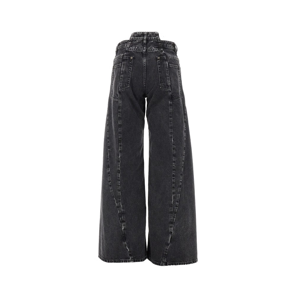 cut-out waist jeans